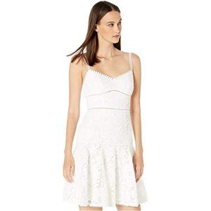 ML Monique Lhuillier Sleeveless Lace Fit and Flare